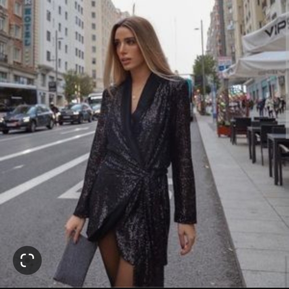 Black Sequin Dress - Picture 2 of 3